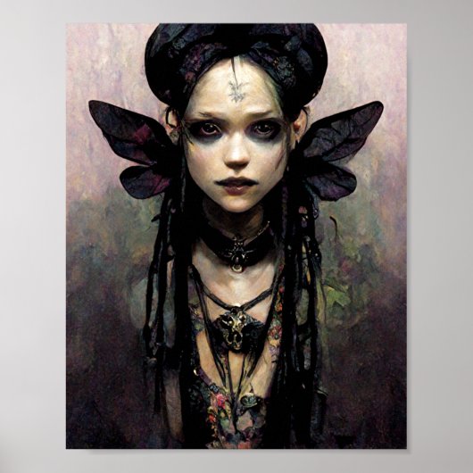 Poster d'art Imaginaire Goth Punk Elf 2 (Devant)