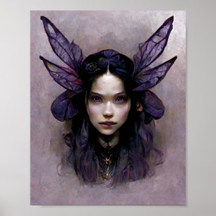 Poster d'art Imaginaire gothique 2 fées foncées