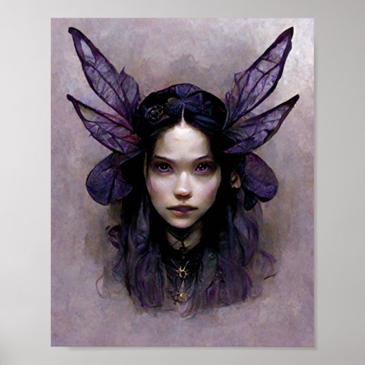 Poster d'art Imaginaire gothique 2 fées foncées (Devant)
