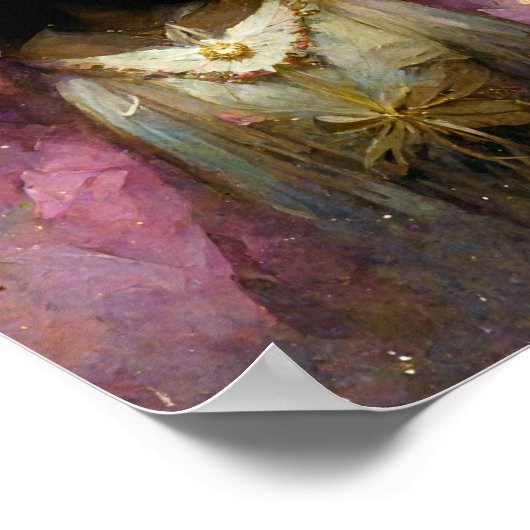 Poster d'art Imaginaire rose Fae 8 (Coin)