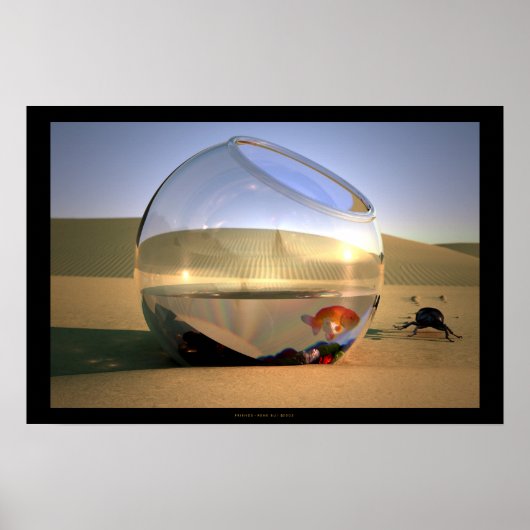 Poster d'art informatique 3D AMIS (Devant)