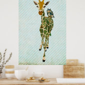 Poster d'art Jade Giraffe & Owl (Cuisine)
