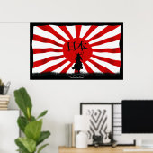 Poster d'art JAPONAIS Samurai Guerrier (Bureau à domicile)