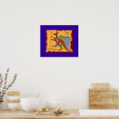 Poster d'art Kangaroo X-ray (Cuisine)