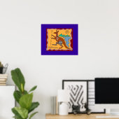Poster d'art Kangaroo X-ray (Bureau à domicile)