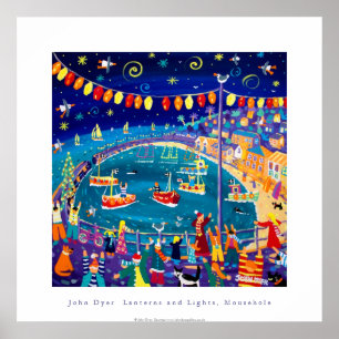 Poster d'art : Lanterns & Lights, Mousehole, Corno