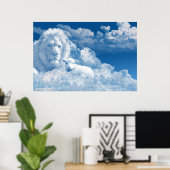 Poster d'art Lion et agneau (Bureau à domicile)