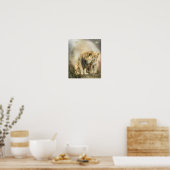 Poster d'art Lion Kiss / Imprimer (Cuisine)