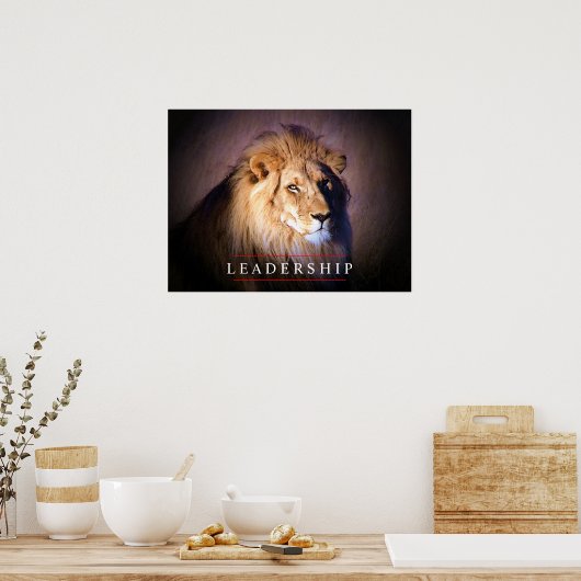 Poster d'art Lion Leadership Unique Imprimer (Cuisine)