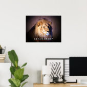 Poster d'art Lion Leadership Unique Imprimer (Bureau à domicile)