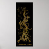 Poster d'art long Dragon d'or (Devant)