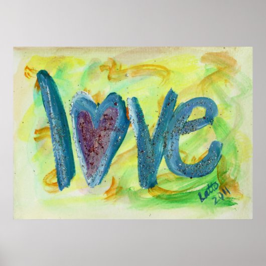 Poster d'art Love Fresh Spring Painting Imprimer (Devant)