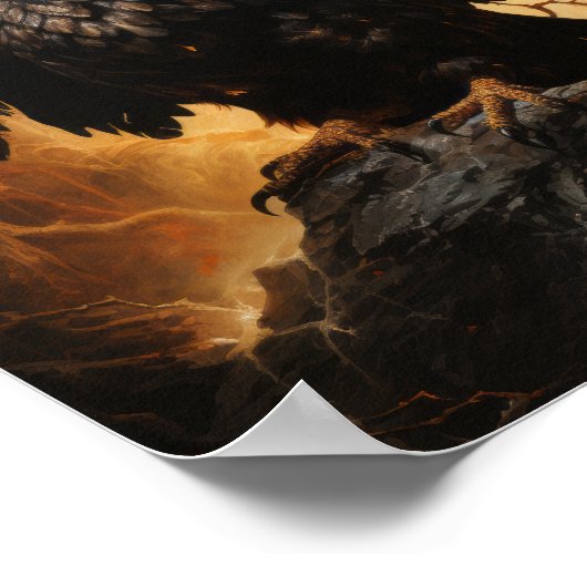 Poster d'art Majestic Eagle Mezzotint (Coin)