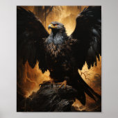 Poster d'art Majestic Eagle Mezzotint (Devant)