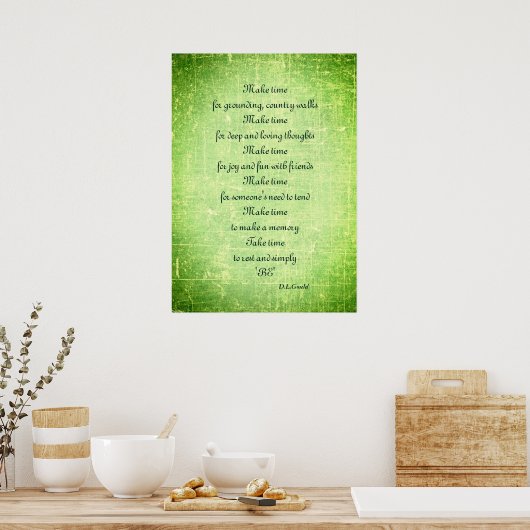 Poster d'art 'Make Time' (Cuisine)