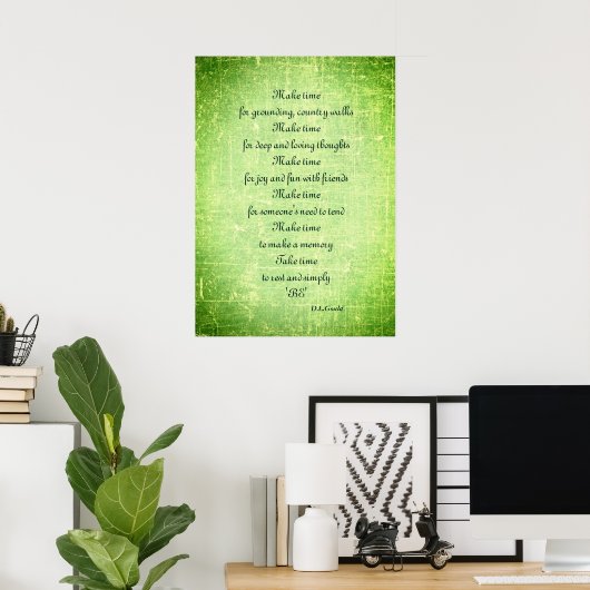 Poster d'art 'Make Time' (Bureau à domicile)
