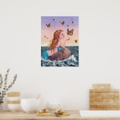 Poster d'Art Mermaid - Amenez-moi des collations (Cuisine)