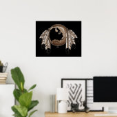Poster d'art Metis Spirit Animal Native Print Post (Bureau à domicile)