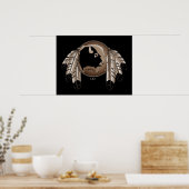 Poster d'art Metis Spirit Animal Native Print Post (Cuisine)