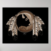 Poster d'art Metis Spirit Animal Native Print Post (Devant)