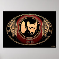 Poster d'art Metis Spirit Animal Native Print Post