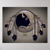 Poster d'art Metis Spirit Animal Native Print Post (Devant)