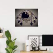 Poster d'art Metis Spirit Animal Native Print Post (Bureau à domicile)