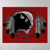 Poster d'art Metis Spirit Animal Native Print Post (Devant)