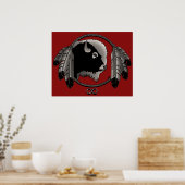 Poster d'art Metis Spirit Animal Native Print Post (Cuisine)