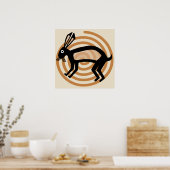 Poster d'art Mimbres Rabbit (Cuisine)