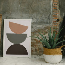 Poster d'art Mod, OEuvre murale en ton de la Terre