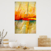 Poster d'art moderne Abstrait expressionniste (Cuisine)
