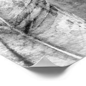 Poster d'art moderne Abstrait or et gris Fleur Mur (Coin)