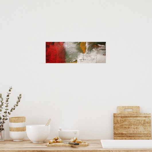 Poster d'art moderne Abstrait Panoramique Imprimer (Cuisine)
