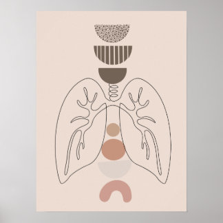 Poster d'art moderne anatomie médicale murale