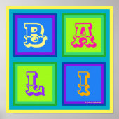 Poster d'art moderne coloré de Bali Indonésie (Devant)