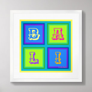 Poster d'art moderne coloré de Bali Indonésie