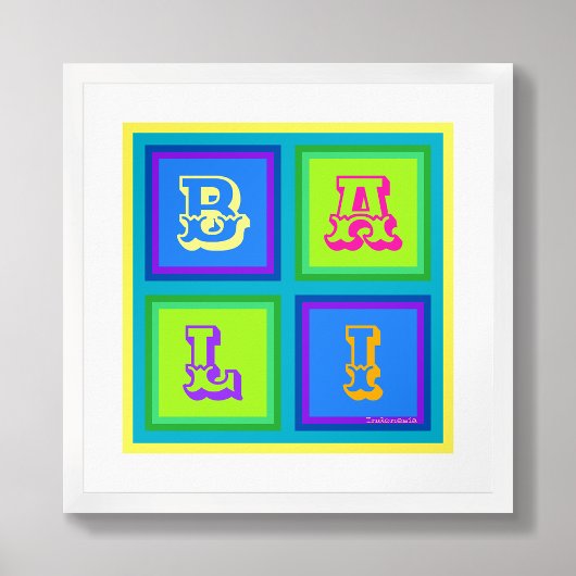 Poster d'art moderne coloré de Bali Indonésie