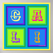 Poster d'art moderne coloré de Cali Colombia (Devant)