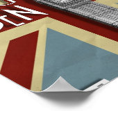 Poster d'art moderne de Londres Big Ben Union Jack (Coin)