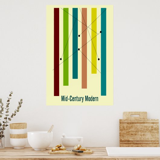 Poster d'art moderne du milieu du siècle (Cuisine)