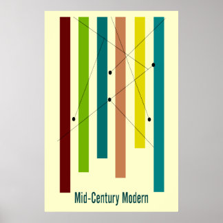 Poster d'art moderne du milieu du siècle