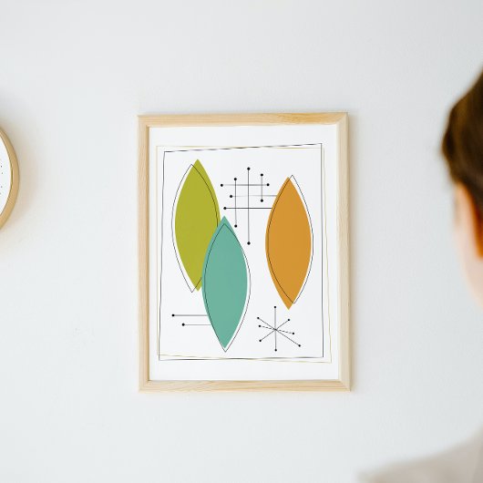 Poster d'art moderne du milieu du siècle