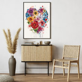 Poster d'art moderne Flower Heart