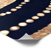 Poster d'art moderne Parties scintillant d'or noir (Coin)