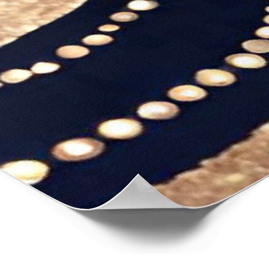 Poster d'art moderne Parties scintillant d'or noir (Coin)