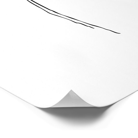 Poster d'Art Moderne Simple Fleurs Line (Coin)