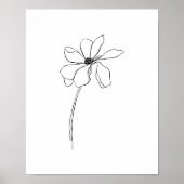 Poster d'Art Moderne Simple Fleurs Line (Devant)