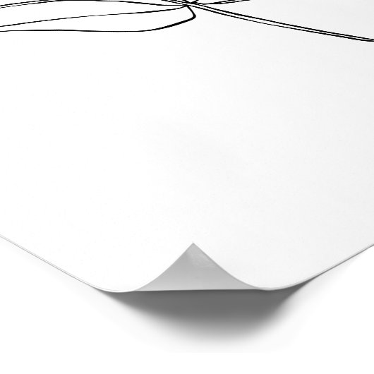 Poster d'art moderne simple Plante Line (Coin)