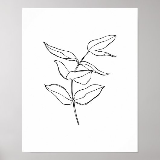 Poster d'art moderne simple Plante Line (Devant)
